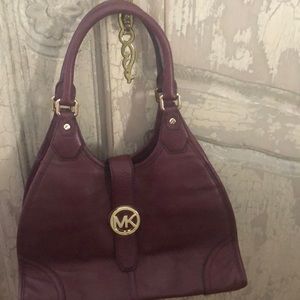Michael Kors burgundy leather bag